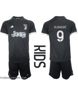 Günstige Juventus Dusan Vlahovic #9 3rd trikot Kinder 2023-24 Kurzarm (+ Kurze Hosen)